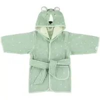 Trixie Mr. Polar Bear badstof badjas groen All over print - maat 86/92
