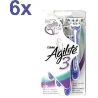 Gillette - Agilite 3 - Women - Wegwerpmesjes - 6x 6 Stuks - Voordeelverpakking