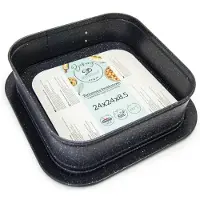 Meyerhoff Bakery vierkante springvorm/ bakvorm met opstaande rand 24 x 24 x 8,5 cm antraciet marmer