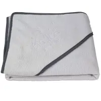 Tom en Zoë Baby Handdoek met Capuchon - Badcape - Omslagdoek - Grijs