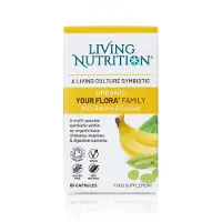 Living Nutrition Family Gefermenteerde Baobab Banaan Your Flora BIO 60 Capsules