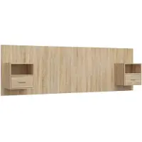 vidaXL Hoofdbord met kastjes bewerkt hout sonoma eikenkleurig