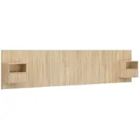 vidaXL Hoofdbord met kastjes bewerkt hout sonoma eikenkleurig