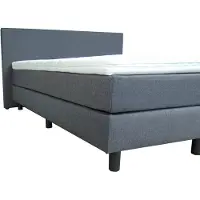 Slaaploods.nl Boxspring 180x200 compleet - Met matrassen en topmatras - Antraciet - Nu met kussens