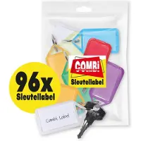 Combi-Label Openklapbare Openklapbaar Sleutellabel – Sleutellabels met inlay - Sleutelhanger - Naamlabel – 96 stuks