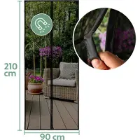 Vita5 Magnetisch Vliegengordijn 90x210 cm - Magnetisch Horgordijn Zwart - Deurgordijn Plastic voor Vliegen - Hordeur