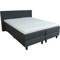 Slaaploods.nl Boxspring 160x200 compleet - Met matrassen en topmatras - Antraciet - Nu met kussens