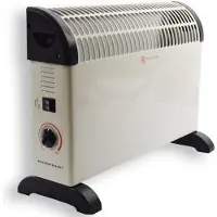 Discountershop Elektrische Convectorkachel - 750 /1250 / 2000 Watt - Verstelbare Thermostaat - Wit