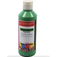 Discountershop Plakkaat- plakkaatverf - Plakkaat verf Basic waterbasis 250 ML - Plakkaatverf kinderen - plakkaatverf uitwasbaar Groen plakkaatverf op hout