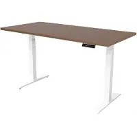 Sedero Elektrisch verstelbaar bureau - 180x80 cm - Dual motor - Wit met Donker eiken