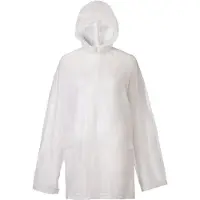 Discountershop Regenponcho stijlvol waterdicht transparant- Lichtgewicht en herbruikbaar met capuchon - Transparant