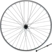 A-Merk Roland achterwiel 28 uitval cass 7v Alu AS26 zilver zink spk