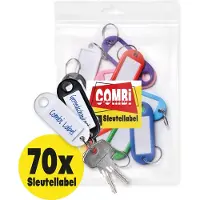 Combi-Label Sleutellabel – Sleutellabels - Sleutelhanger - Sleutelhangers - Naamlabel - 70x