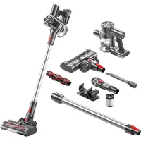 Zedar S600 Steelstofzuiger draadloos met 4 verschillende opzetstukken - Draadloze stofzuiger - zonder zak op accu- Vacuum cleaner - accu stofzuiger