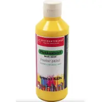 Discountershop Plakkaat- plakkaatverf - Plakkaat verf Basic waterbasis 250 ML - Plakkaatverf kinderen - plakkaatverf uitwasbaar Geel plakkaatverf op hout