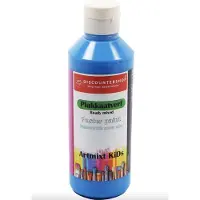 Discountershop Plakkaat- plakkaatverf - Plakkaat verf Basic waterbasis 250 ML - Plakkaatverf kinderen - plakkaatverf uitwasbaar Blauw plakkaatverf op hout