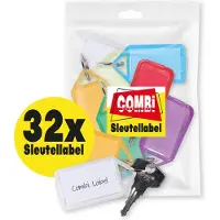 Combi-Label Openklapbare Openklapbaar Sleutellabel – Sleutellabels met inlay - Sleutelhanger - Naamlabel – 32 stuks