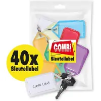 Combi-Label Openklapbare Openklapbaar Sleutellabel – Sleutellabels met inlay - Sleutelhanger - Naamlabel – 40 stuks