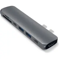 Zedar Usb-c hub voor macbook pro met HDMI & Thunderbolt 3 van Space Gray