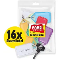 Combi-Label Openklapbare Openklapbaar Sleutellabel – Sleutellabels met inlay - Sleutelhanger - Naamlabel – 16 stuks