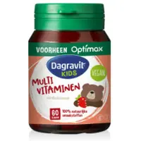 Dagravit 4x Natural Kids Multivitaminen Aardbei 60 kauwtabletten