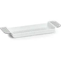 Zeller Uitschuifbaar badplankje wit 55 tot 78,4 cm - Badplanken