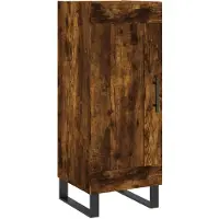 vidaXL Dressoir 34,5x34x90 cm bewerkt hout gerookt eiken