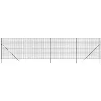 vidaXL Gaashek antraciet, 1,6 x 10 meter, verzinkt staal