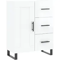 vidaXL Dressoir, hoogglanzwit, 69,5 x 34 x 90 cm, houtvezel