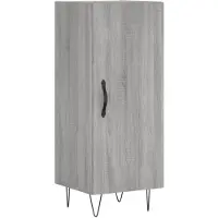 vidaXL Dressoir 34,5x34x90 cm bewerkt hout grijs sonoma eikenkleurig