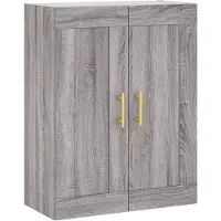 vidaXL Wandkast 69,5x34x90 cm bewerkt hout grijs sonoma eikenkleurig