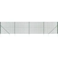 vidaXL Draadgaashek met grondankers 2x10 m groen