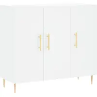 vidaXL Dressoir 90x34x80 cm bewerkt hout wit