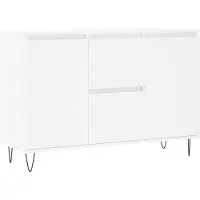 vidaXL Dressoir 101,5x35x70 cm bewerkt hout wit
