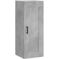 vidaXL Wandkast, betonkleur, 34,5 x 34 x 90 cm, houtvezel