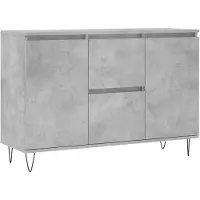 vidaXL Dressoir 101,5x35x70 cm bewerkt hout betongrijs