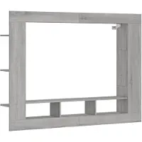 vidaXL Tv-meubel 152x22x113 cm bewerkt hout grijs sonoma eikenkleurig