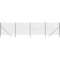 vidaXL Draadgaashek 2,2x10 m gegalvaniseerd staal antracietkleurig
