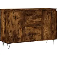 vidaXL Dressoir 101,5x35x70 cm bewerkt hout gerookt eikenkleurig