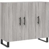 vidaXL Dressoir 90x34x80 cm bewerkt hout grijs sonoma eikenkleurig