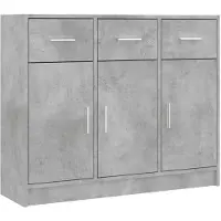 vidaXL Dressoir 91x28x75 cm bewerkt hout betongrijs