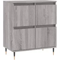 vidaXL Dressoir 60x35x70 cm bewerkt hout grijs sonoma eikenkleurig