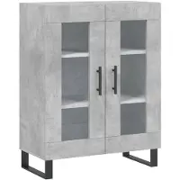 vidaXL Dressoir 69,5x34x90 cm bewerkt hout betongrijs