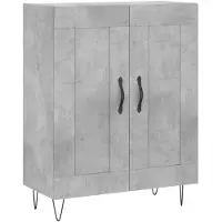 vidaXL Dressoir 69,5x34x90 cm bewerkt hout betongrijs