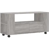 vidaXL Tv-meubel 102x34,5x43 cm bewerkt hout grijs sonoma eikenkleurig