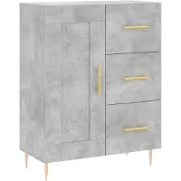 vidaXL Dressoir 69,5x34x90 cm bewerkt hout betongrijs