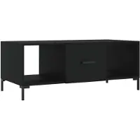 vidaXL Salontafel 102x50x40 cm bewerkt hout zwart