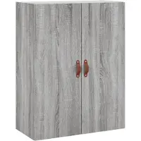 vidaXL Wandkast 69,5x34x90 cm grijs sonoma eikenkleurig