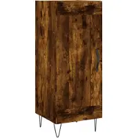 vidaXL Dressoir 34,5x34x90 cm bewerkt hout gerookt eiken