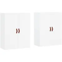 vidaXL Hangkasten 2 st 69,5x34x90 cm wit